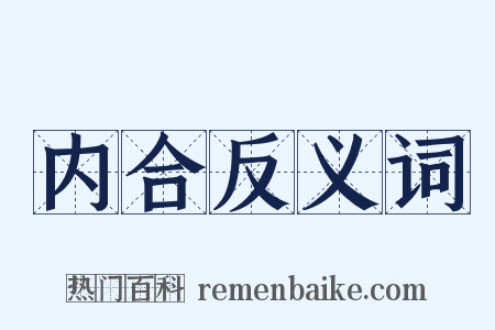 内合反义词是什么意思的图片